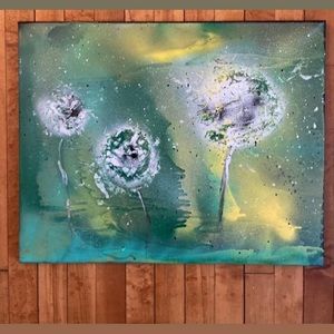 16” X 20” Spray paint Art on canvas